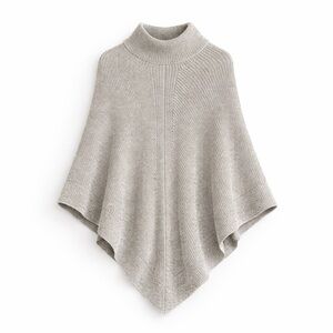 Size OS Roots Women’s NWT Snowy Fox Poncho Knit Cozy Winter Layering Cape